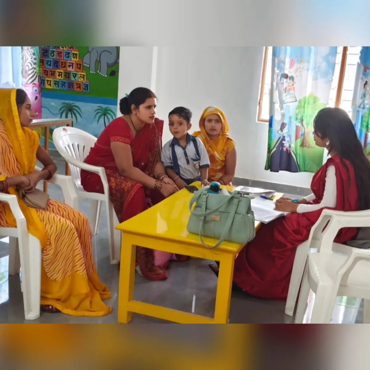 Parent-teacher meeting at A. U. International School