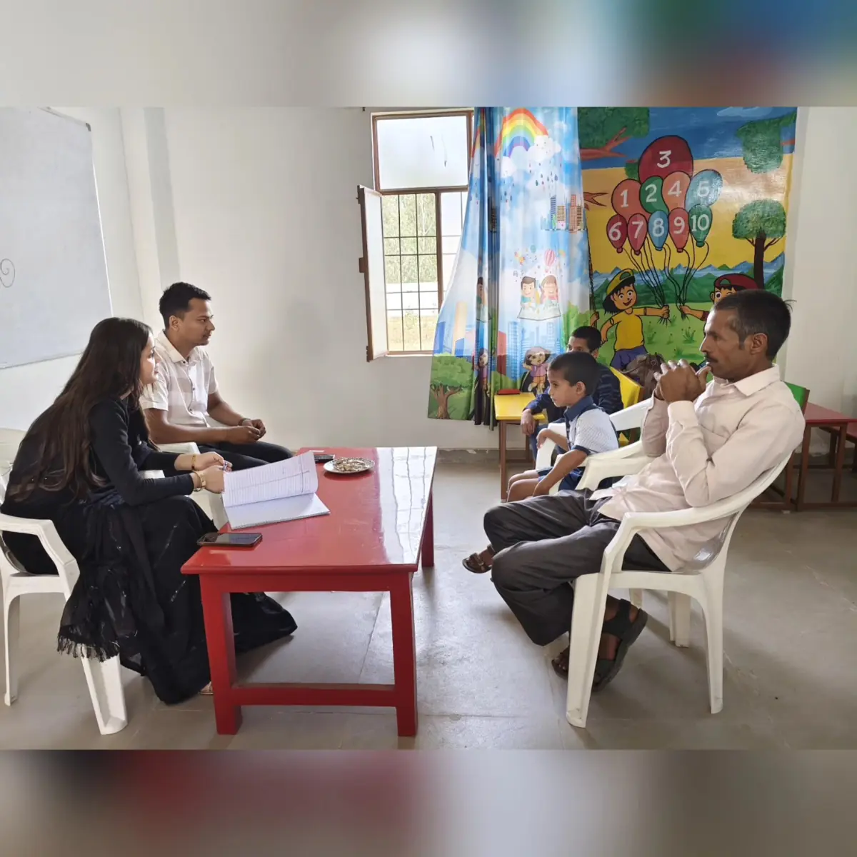 Parent consultation at A. U. International School