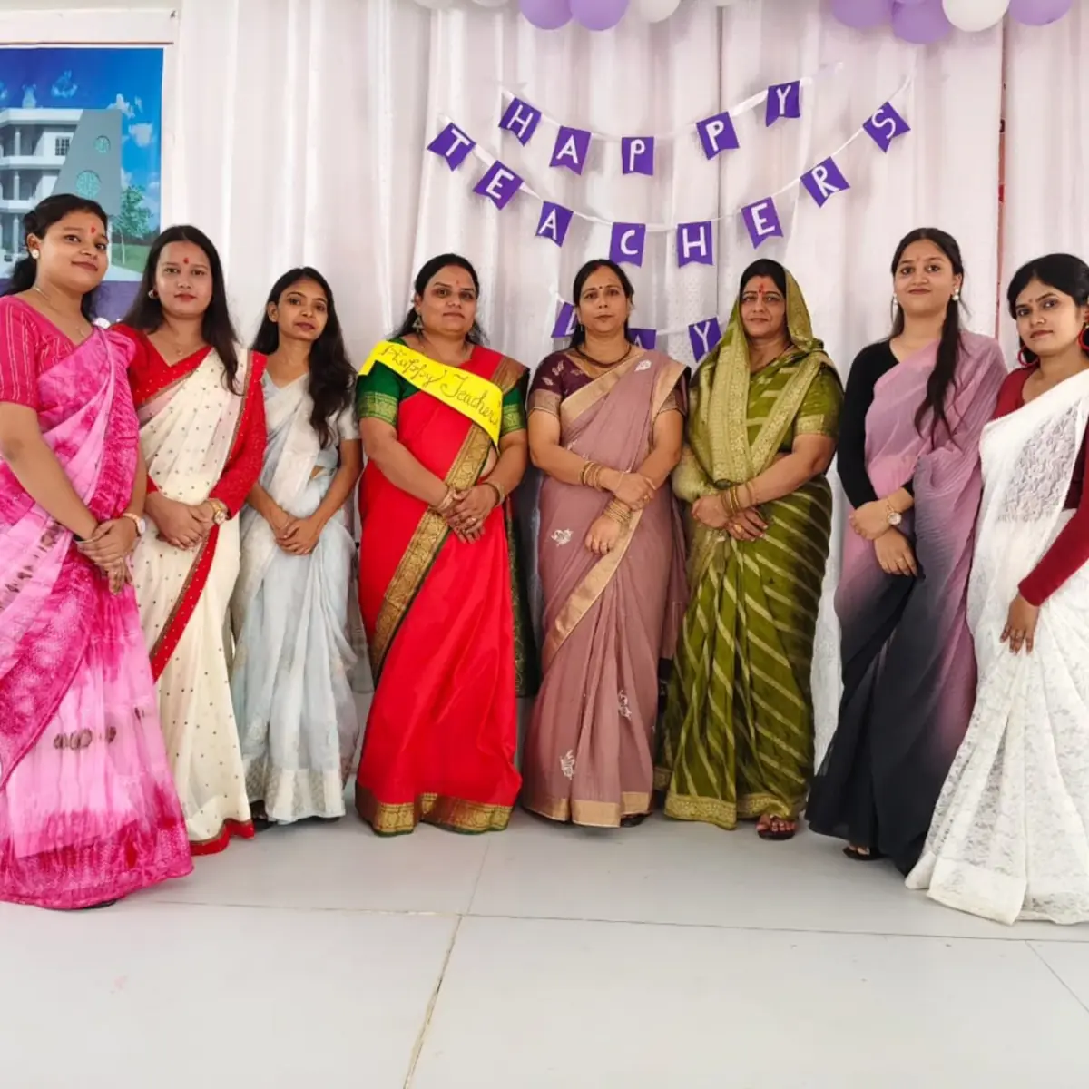 Teachers Day staff group at A. U. International School